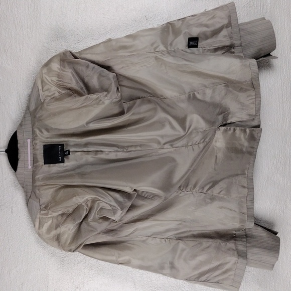 The Limited Taupe Pinstripe One Notched Single Breast Long Sleeve Blazer Jacket - Picture 6 of 16